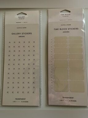 Cloth & Paper Angora Time Block & Transparent Gallery Stickers